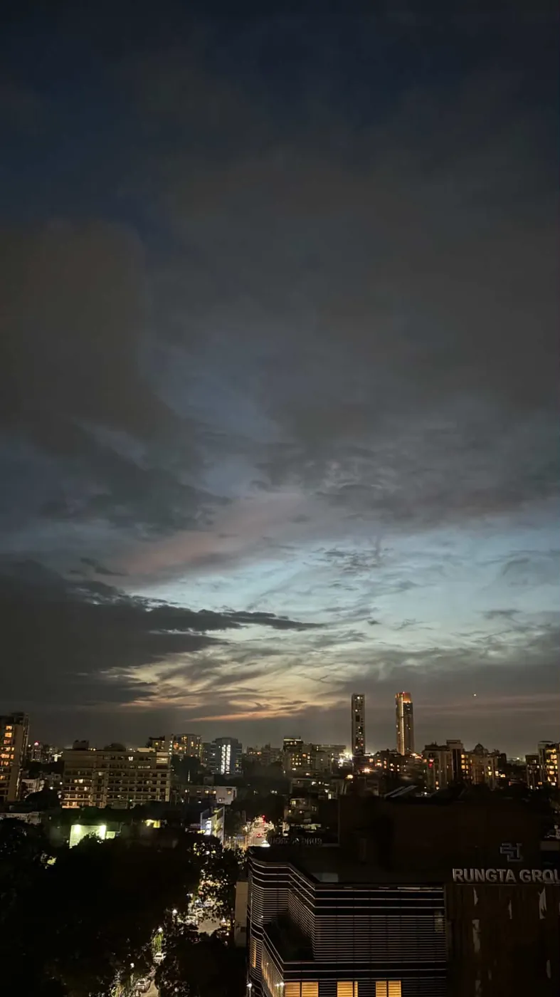 City at dusk