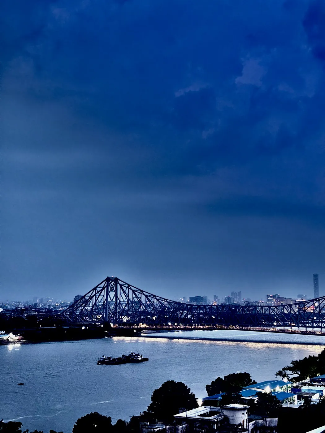 Howrah Bridge, blue hour