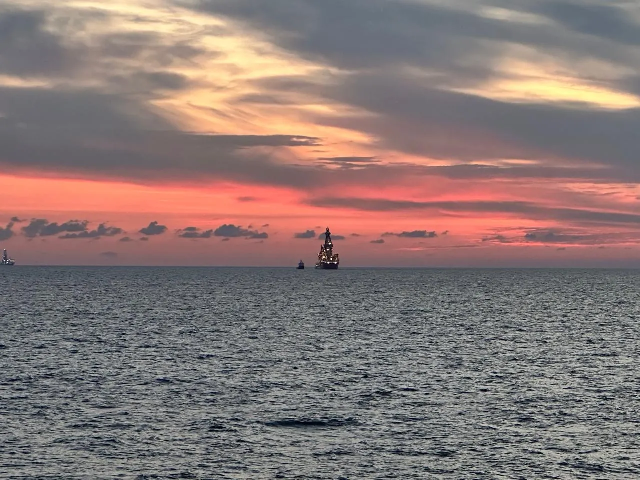 Sunset at sea