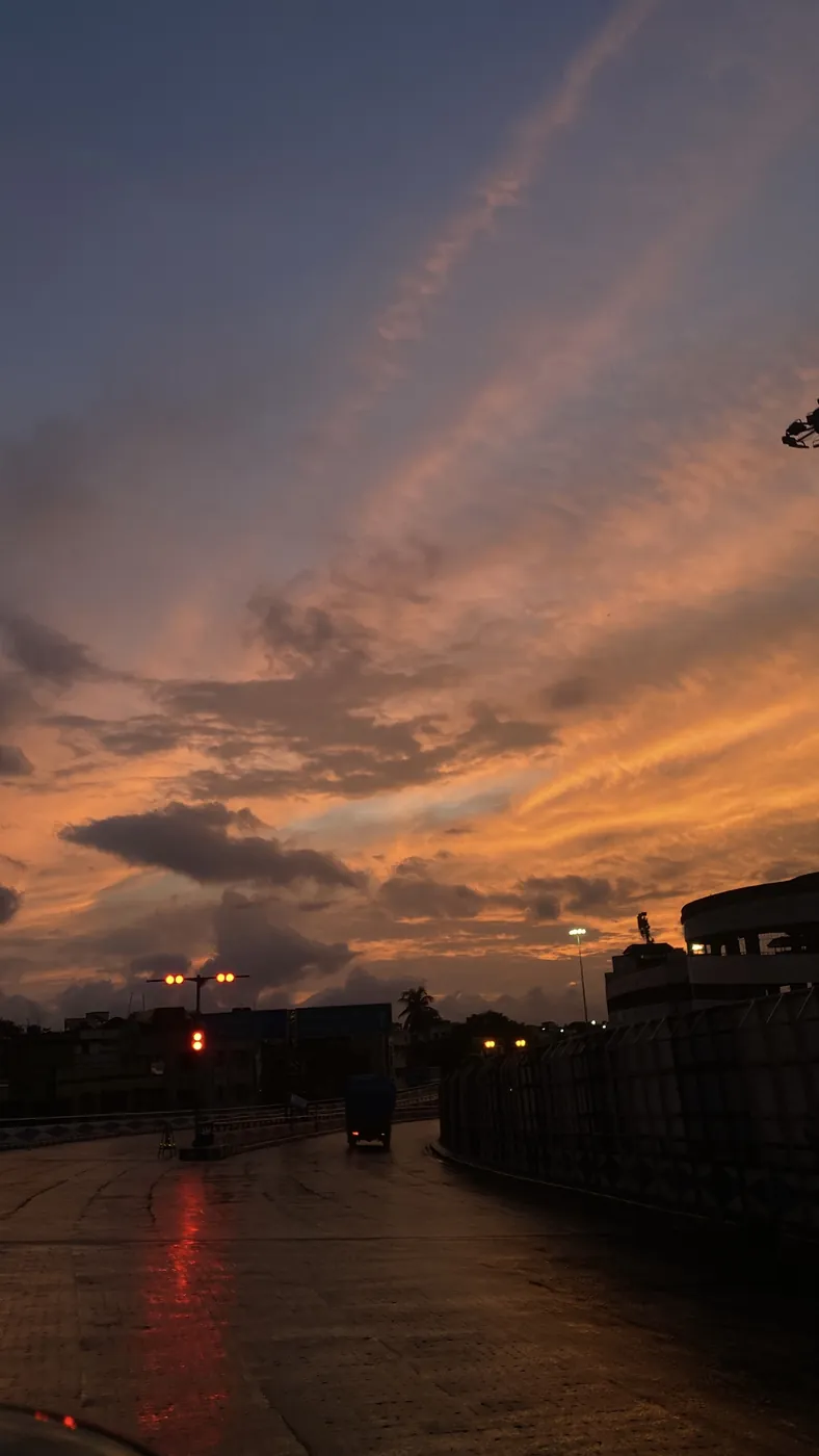Sky on fire